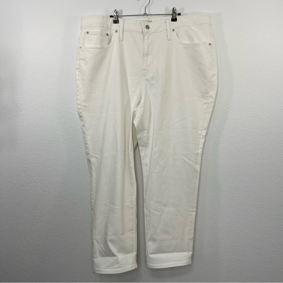 Madewell NWT The Plus‎ High-Rise Slim Boyjean in Tile White size 20W - Picture 2 of 13